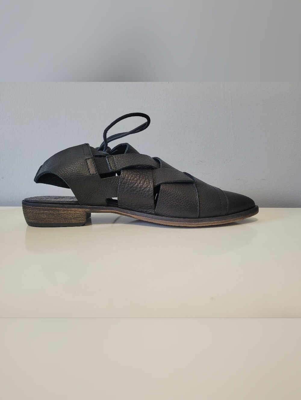 Free People Destino Woven Leather Lace Up Flats, VGUC, Size 39 - Picture 4 of 11